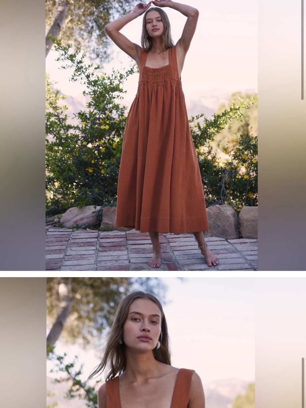 Free People Delphine Midi Dress - Sienna